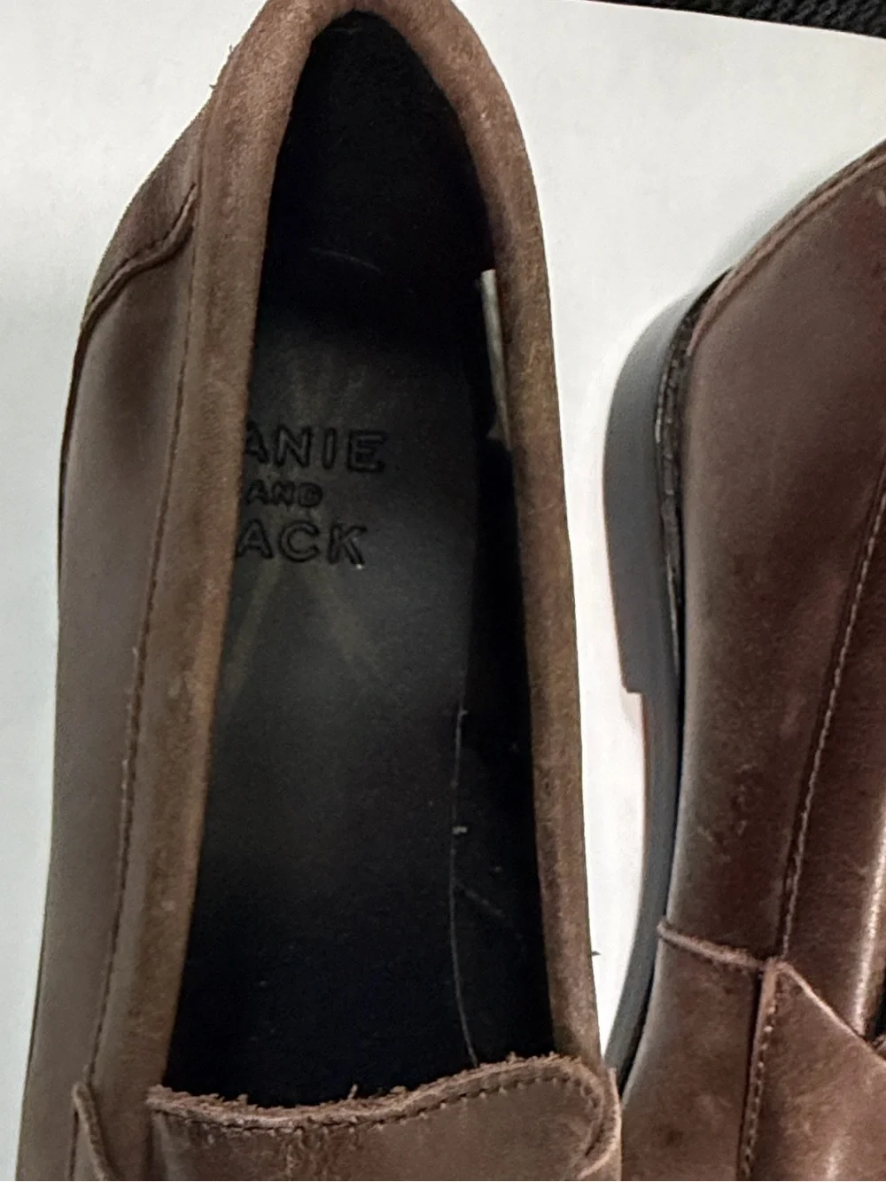 Janie and Jack Boy’s Cocoa Leather Penny Loafers -Floor Model